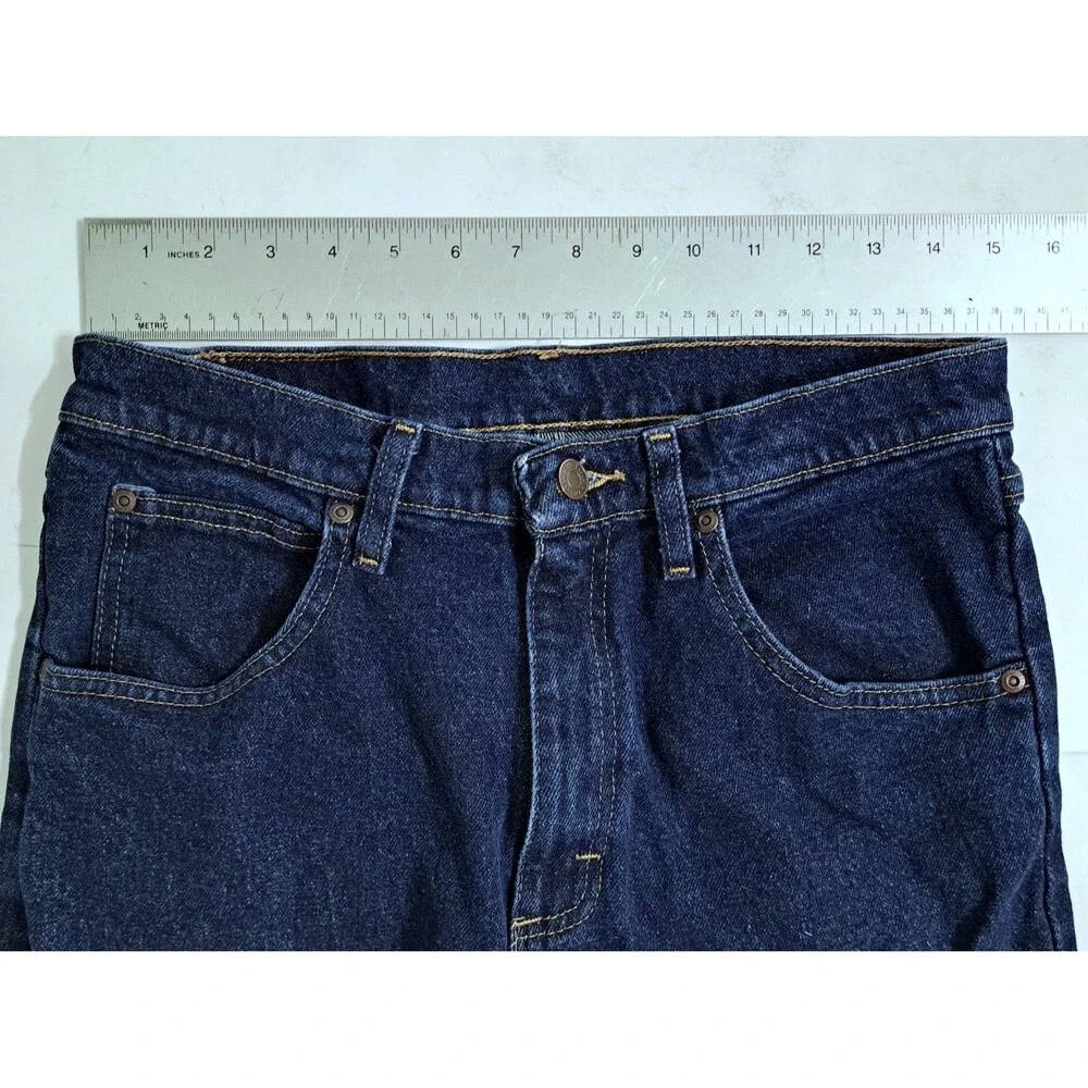 Wrangler Men's 30x32 Blue Denim Regular Fit Straight 5 Star Flex Jeans Pants